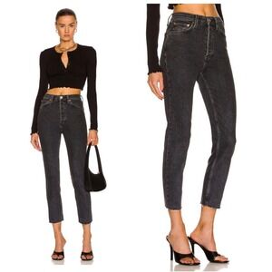 NWT Re/Done 90s High Rise Ankle Crop Jeans in Stoned Noir Sz 26 $265‎